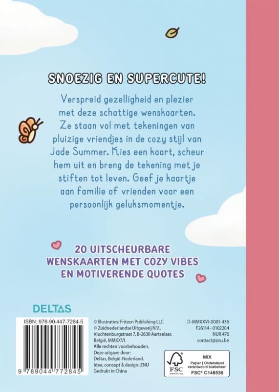 Achterkant van Cozy wishes - Wenskaarten om in te kleuren Jade Summer