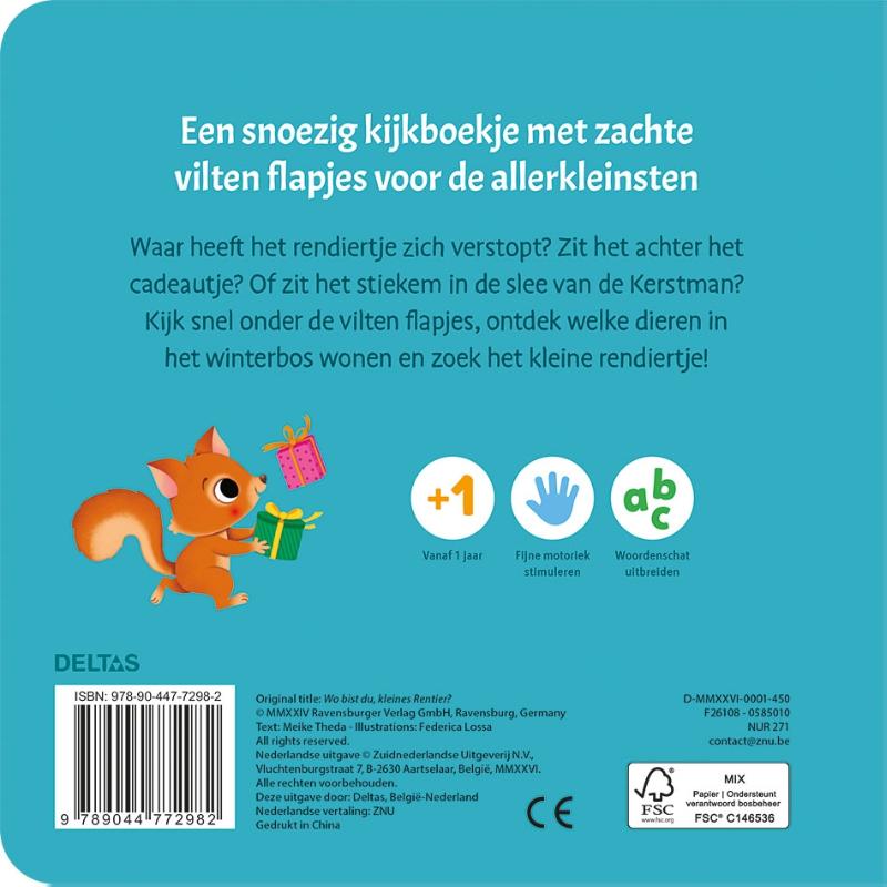 Achterkant van Waar is het rendiertje?