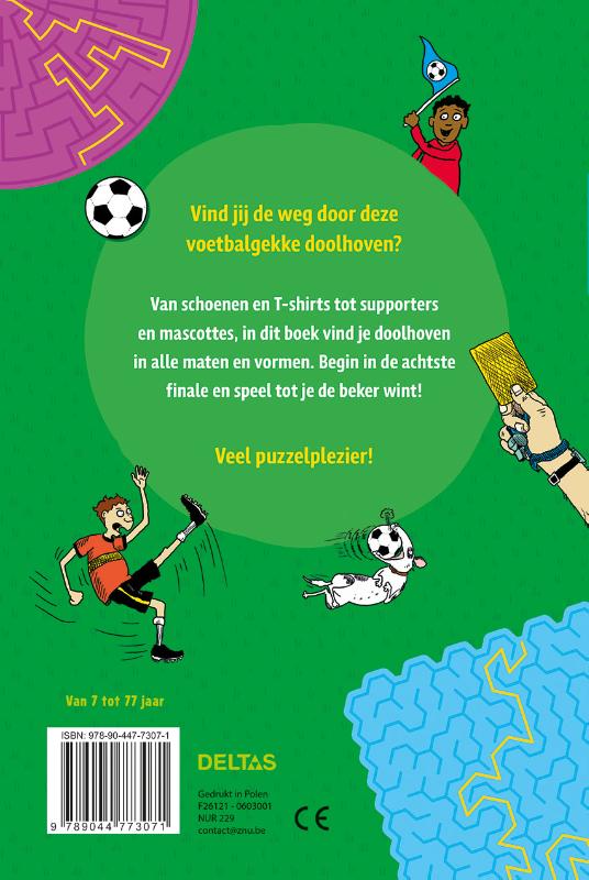 Achterkant van De leukste voetbal doolhoven