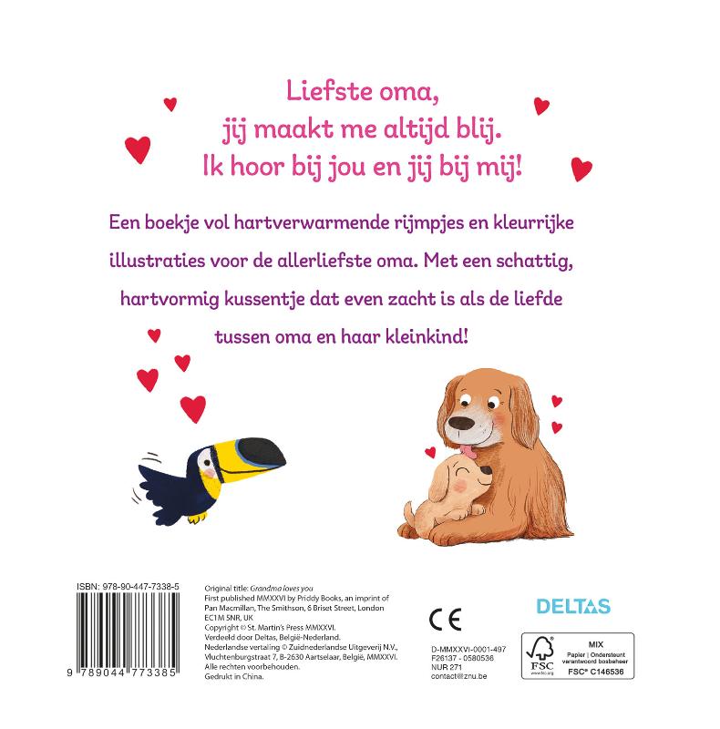 Achterkant van Liefste oma, ik hou van jou