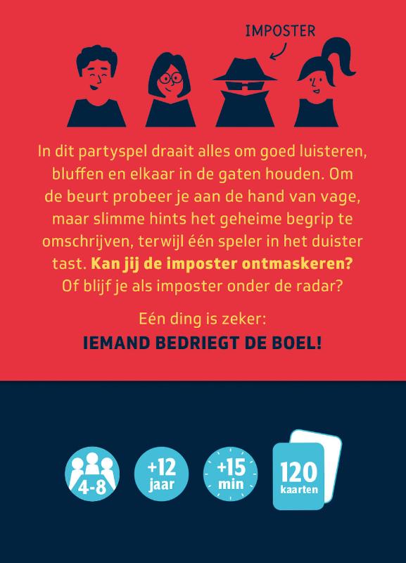 Achterkant van Imposters - Partyspel