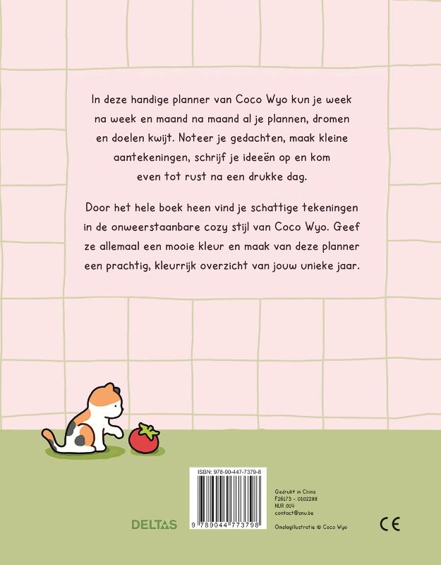 Achterkant van Colouring planner Coco Wyo