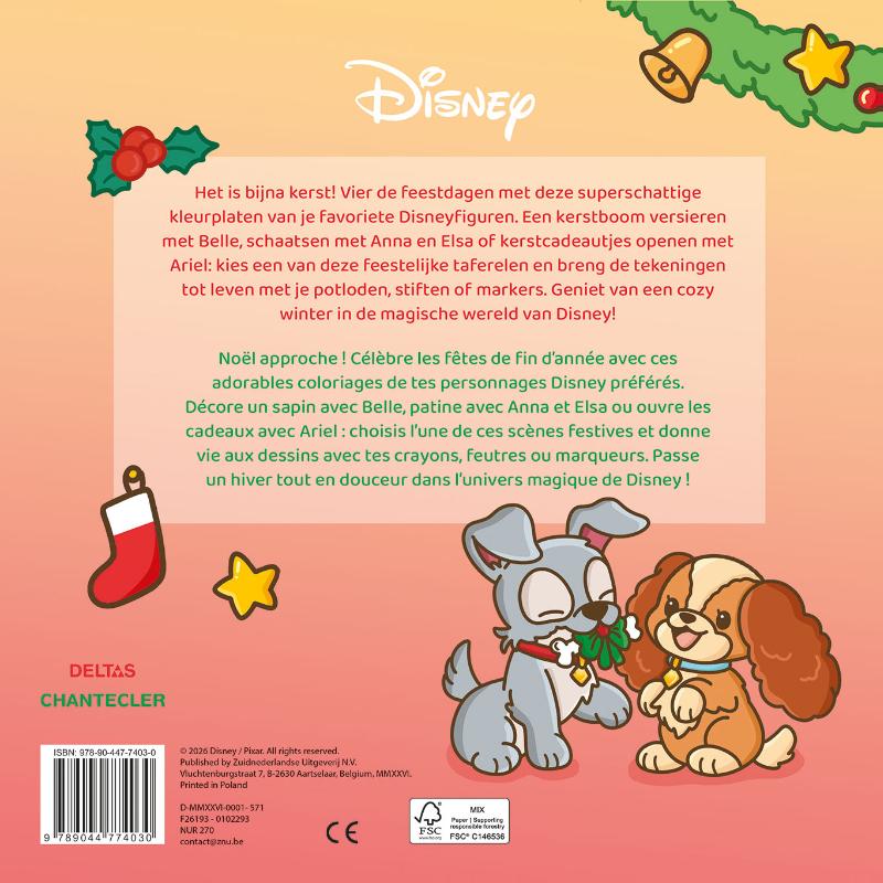 Achterkant van Disney Cozy Winter