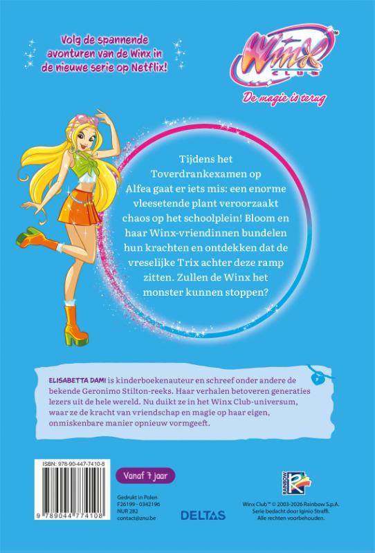 Achterkant van Winx Club - Paniek op de toverschool