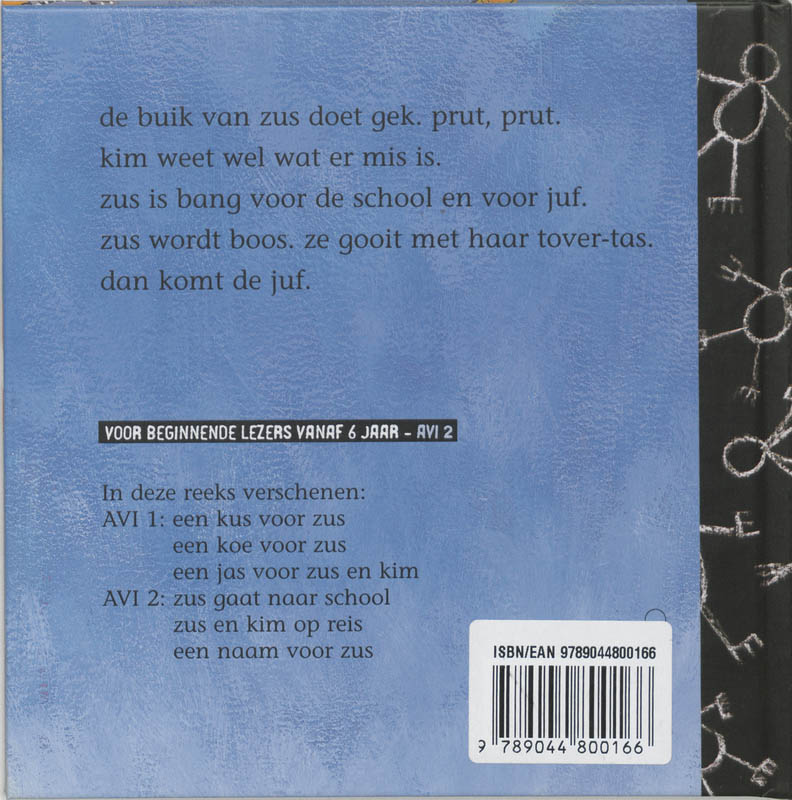 Achterkant van Zus gaat mee naar school