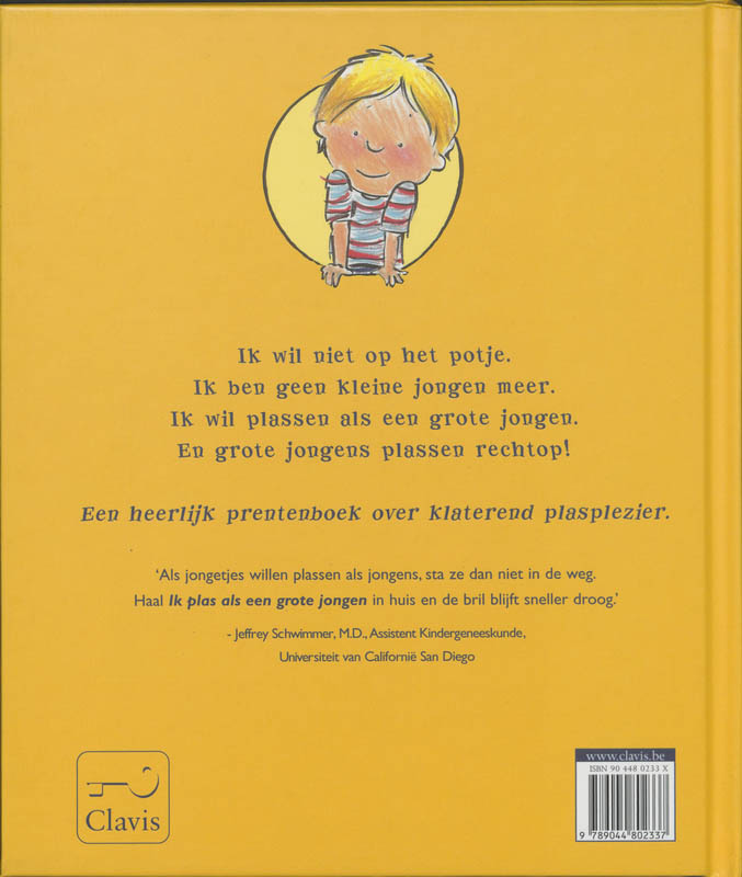 Achterkant van Ik plas als een grote jongen
