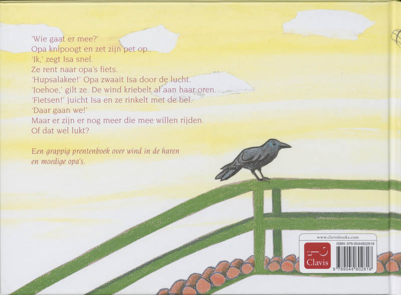 Achterkant van Met opa op de fiets