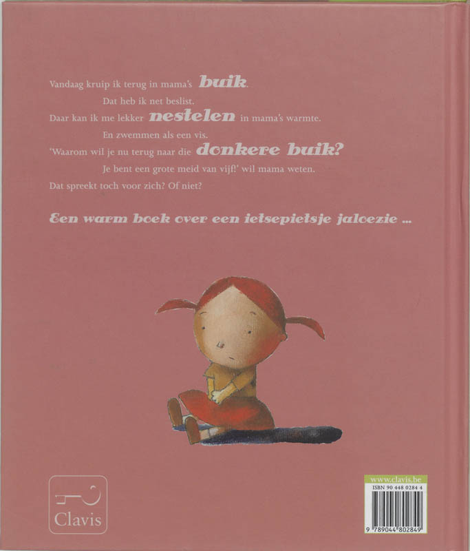 Achterkant van Het meisje dat terug in mama's buik wilde