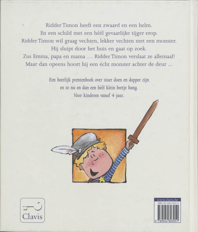 Achterkant van Ridder Timon zoekt een monster
