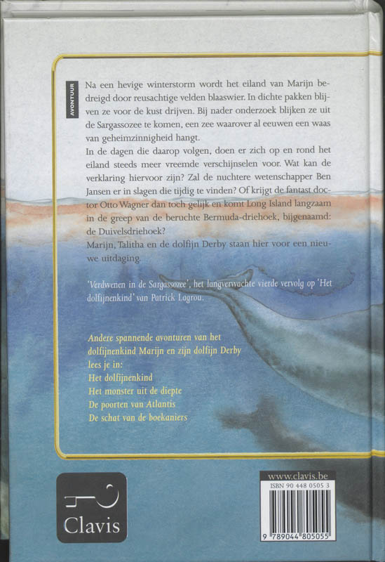 Achterkant van Verdwenen in de Sargassozee