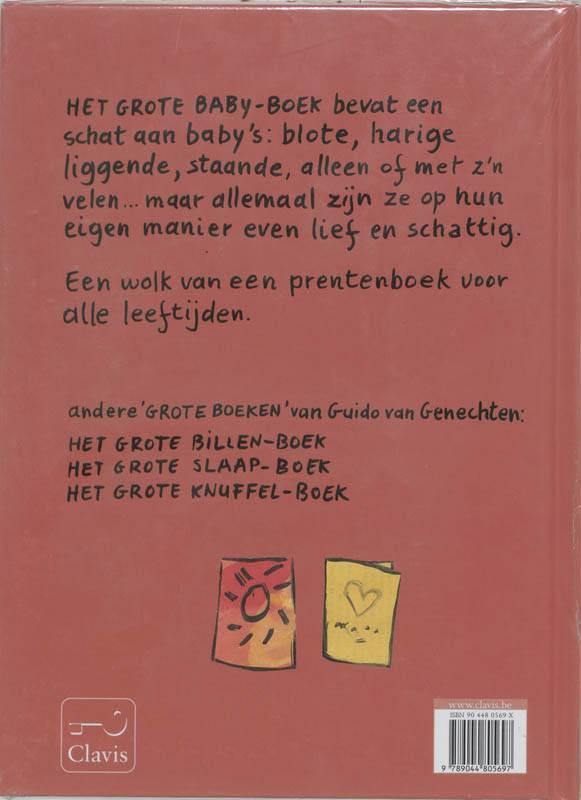 Achterkant van Het grote baby-boek