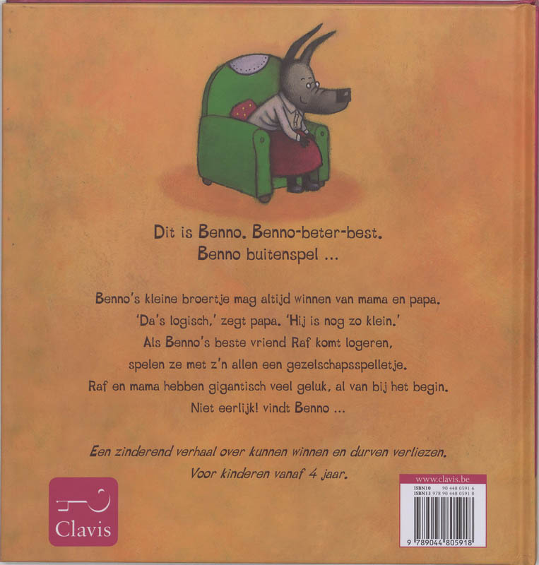 Achterkant van Benno buitenspel