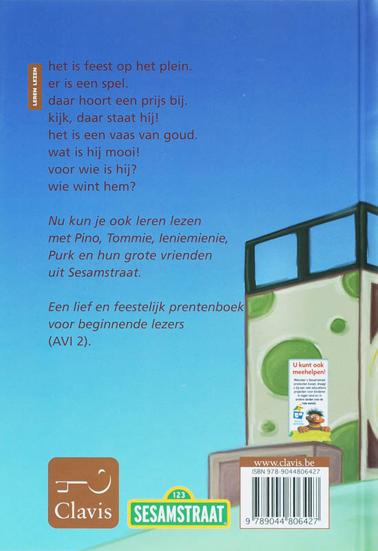 Achterkant van Hiep, hiep, hiep-er-de-piep