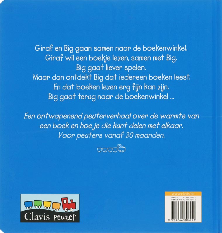 Achterkant van Big wil een boek