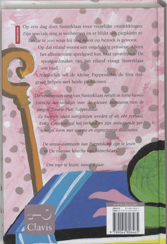 Achterkant van De verdwenen ring van Sinterklaas