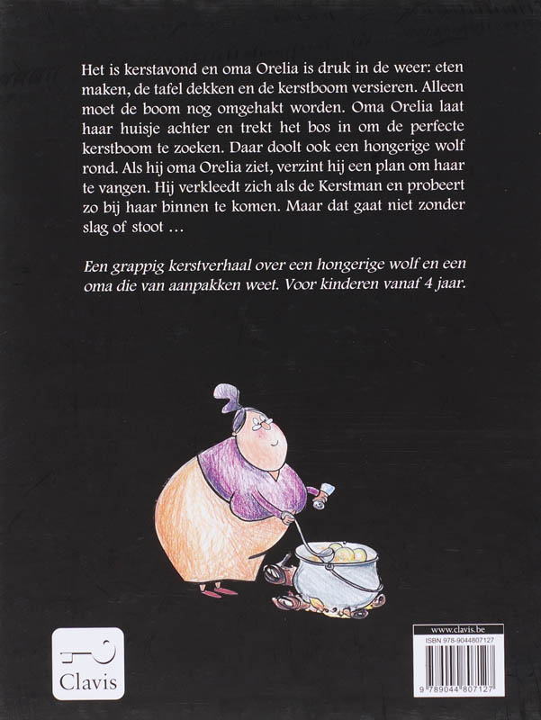 Achterkant van Oma Orelia en de Kerstman