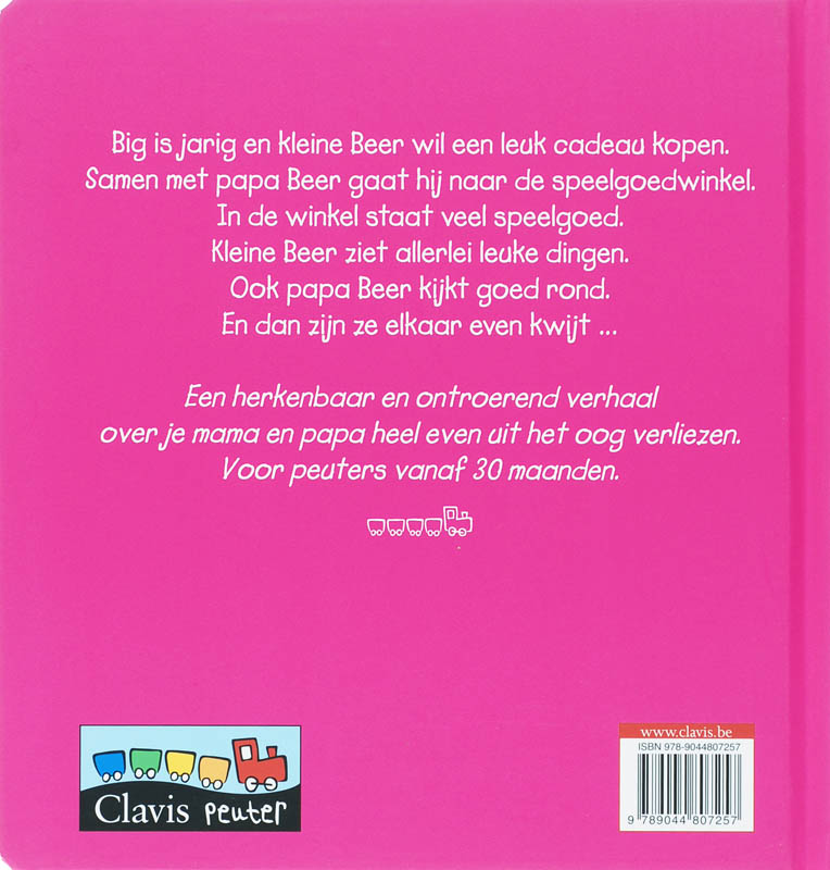 Achterkant van Kleine Beer is papa kwijt
