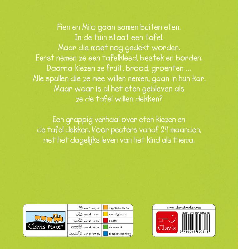 Achterkant van Eten met Fien en Milo