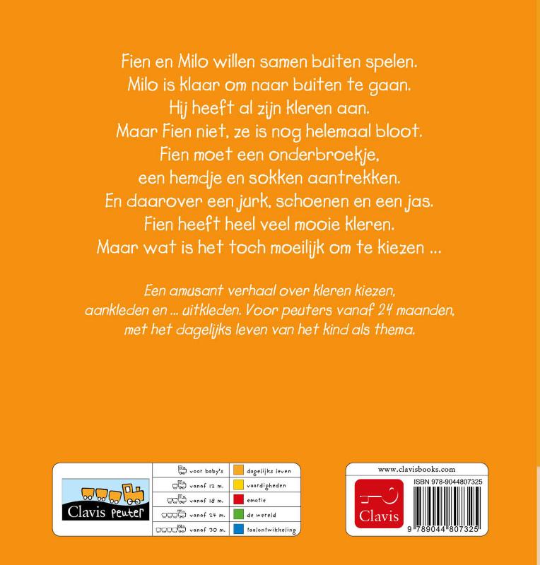 Achterkant van Aankleden met Fien en Milo