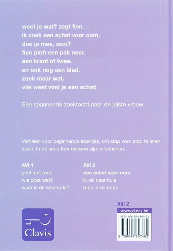 Achterkant van Een schat voor oom