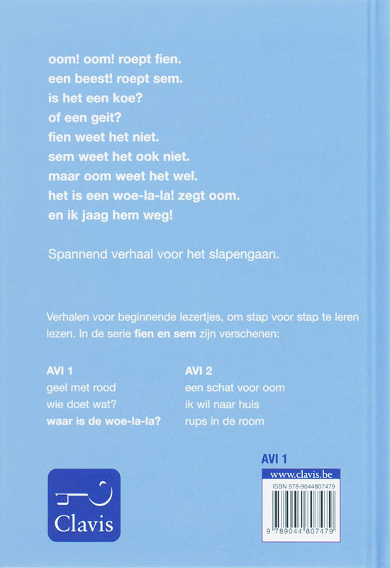 Achterkant van Waar is die woe-la-la?