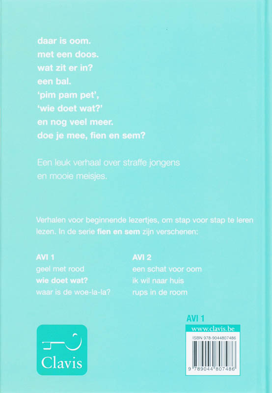Achterkant van Wie doet wat?