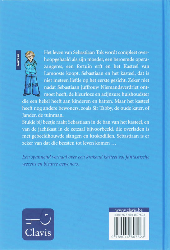 Achterkant van Sebastiaan Tok en het kasteel van Lamooste