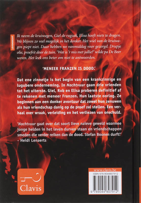 Achterkant van Nachtvuur