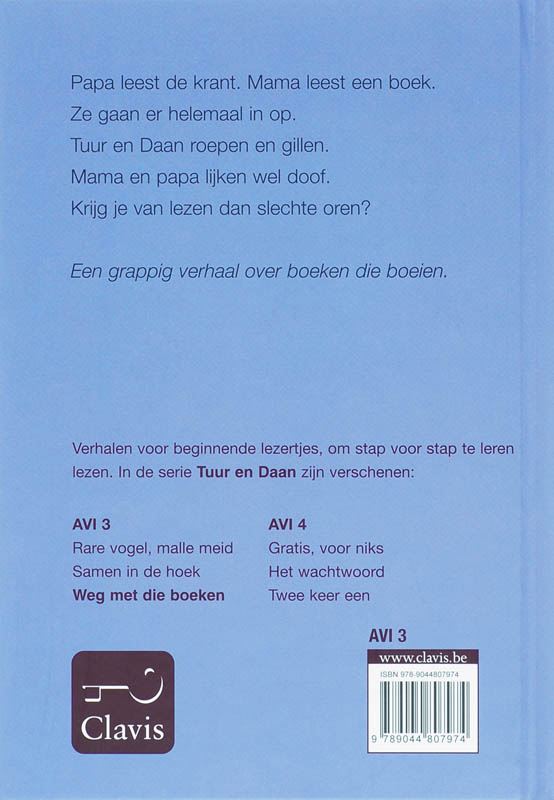 Achterkant van Weg met die boeken