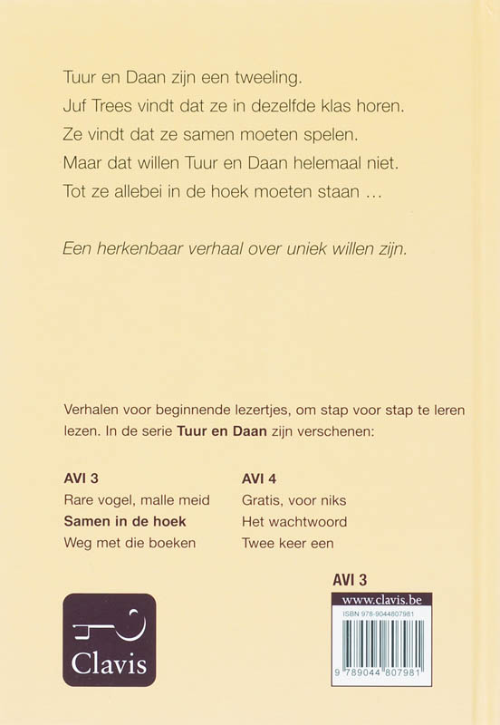 Achterkant van Samen in de hoek