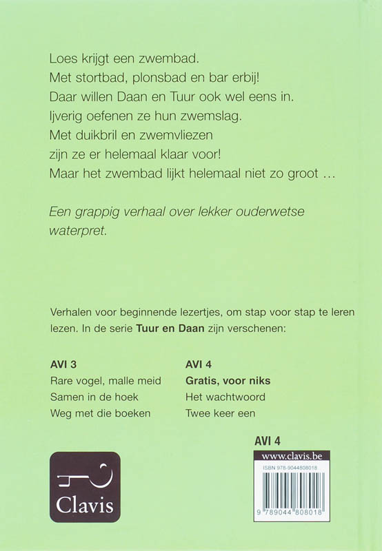 Achterkant van Gratis, voor niks