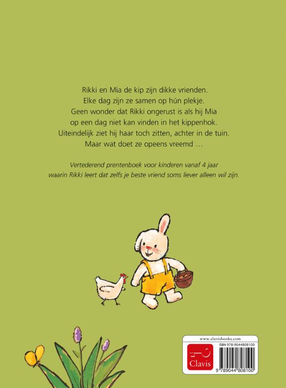 Achterkant van Rikki en Mia de kip