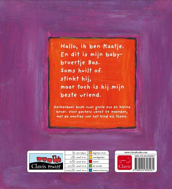 Achterkant van Kaatje en haar broertje