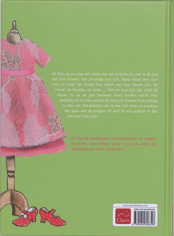 Achterkant van De roze jurk