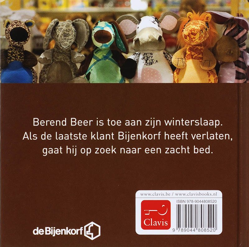 Achterkant van Berend Beer wil lekker slapen