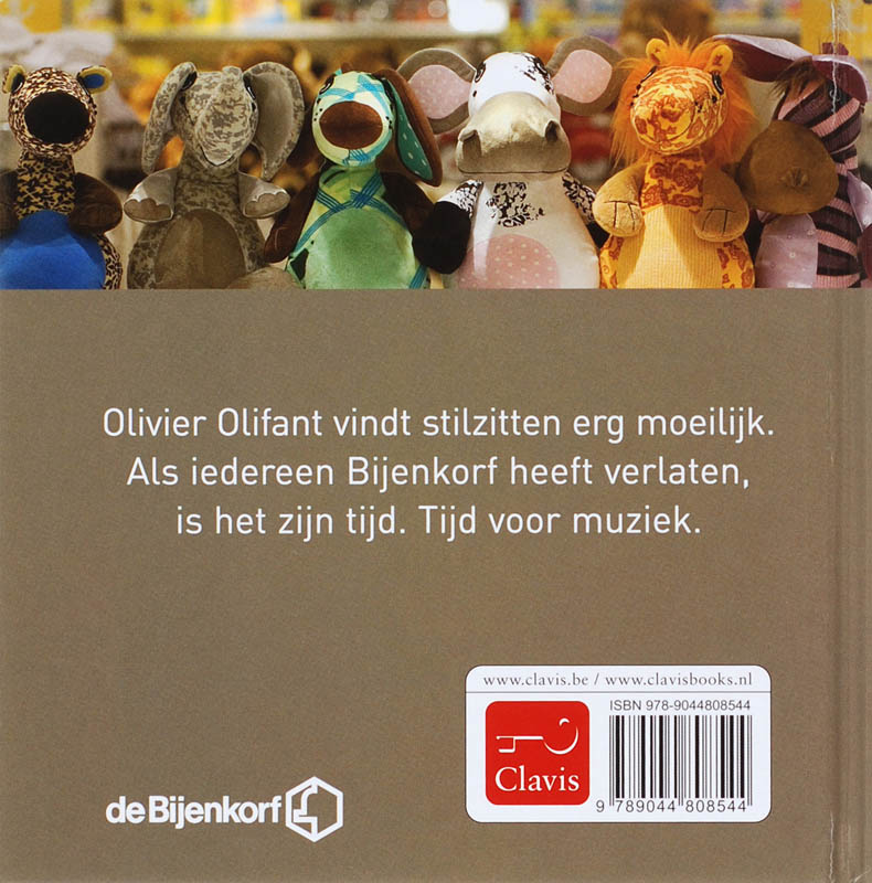 Achterkant van Oliver Olifant luistert