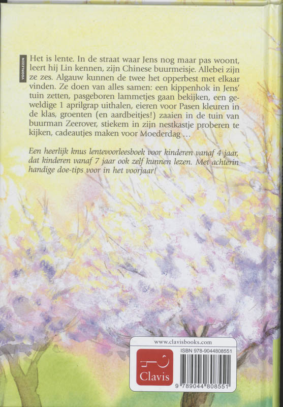 Achterkant van De lentekriebels van Jens en Lin