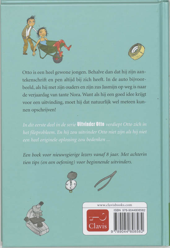 Achterkant van Uitvinder Otto en de slakmobiel