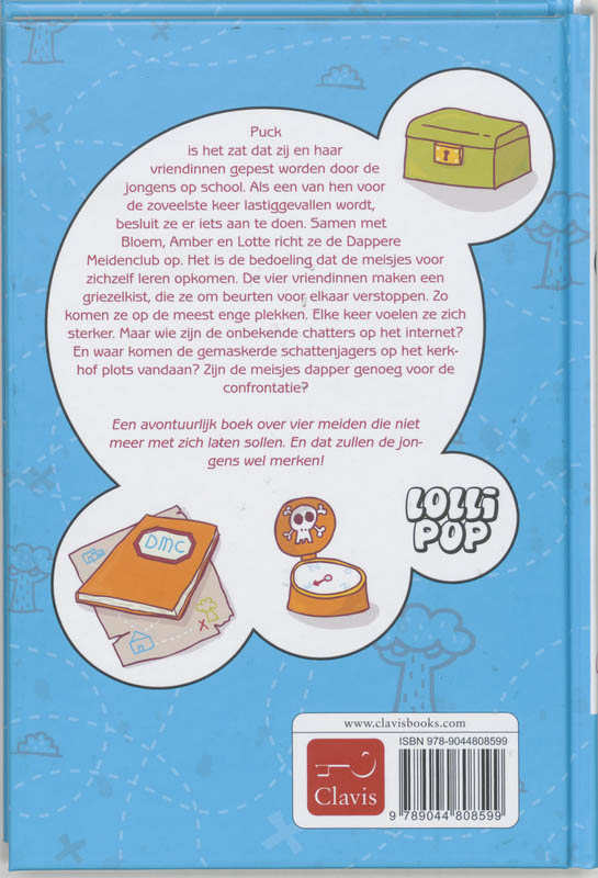 Achterkant van De Dappere Meidenclub
