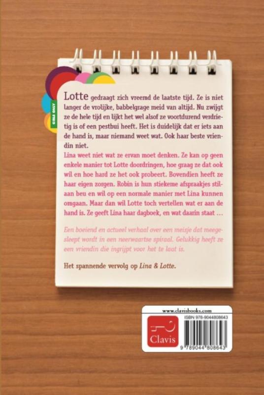 Achterkant van Het geheim van Lina & Lotte