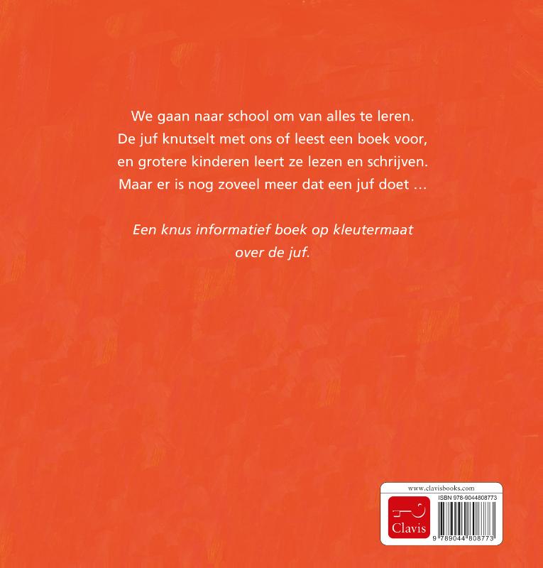 Achterkant van De juf
