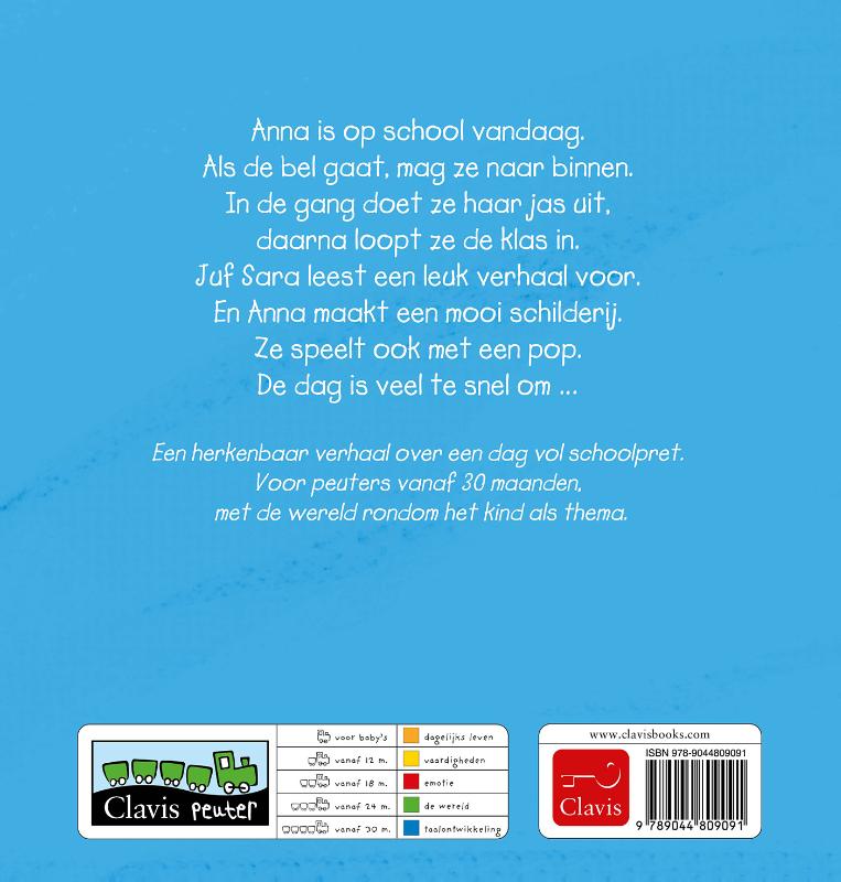 Achterkant van Anna in de klas
