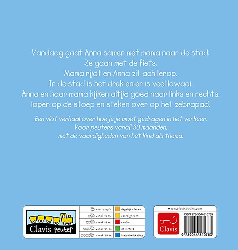 Achterkant van Anna in het verkeer