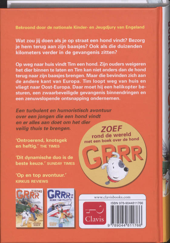 Achterkant van De hond Grrr
