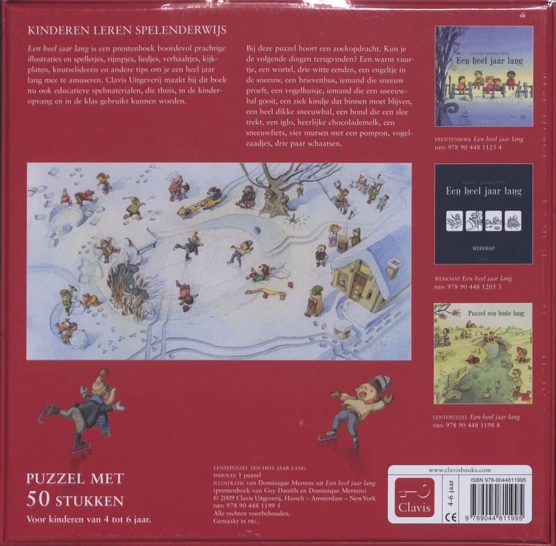 Achterkant van Puzzel een winter lang