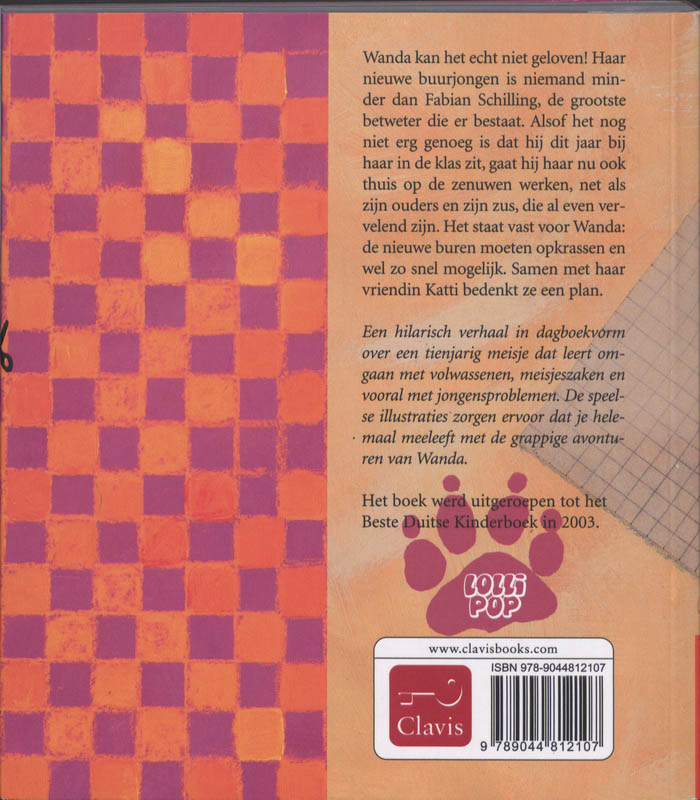 Achterkant van Het geheime dagboek van Wanda