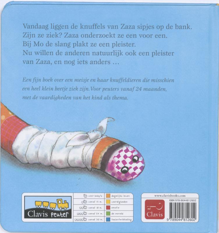 Achterkant van Zaza speelt doktertje