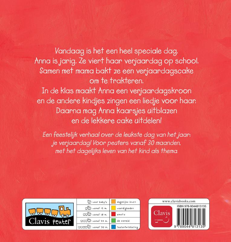 Achterkant van Anna is jarig
