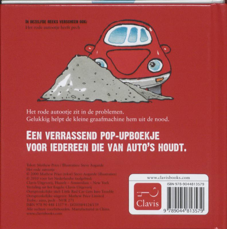Achterkant van Het rode autootje