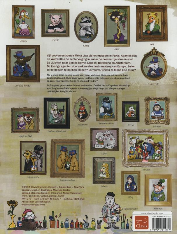 Achterkant van De ontvoering van Mona Lisa